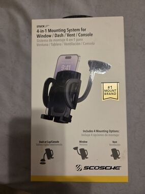 Scosche 4-in-1 Car Phone Mount Holder — Black